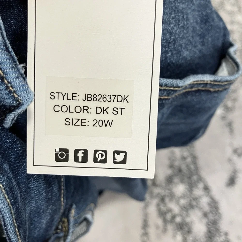 Judy Blue Flare Jeans Womens Plus 20W NWT High Rise Stretch Medium Wash Denim - Picture 10 of 14